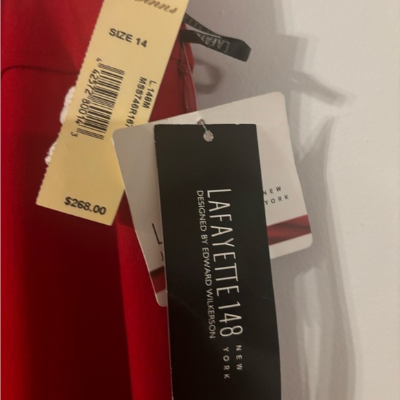 Red Lafayette 148 skirt Sz 14 - Picture 3 of 4